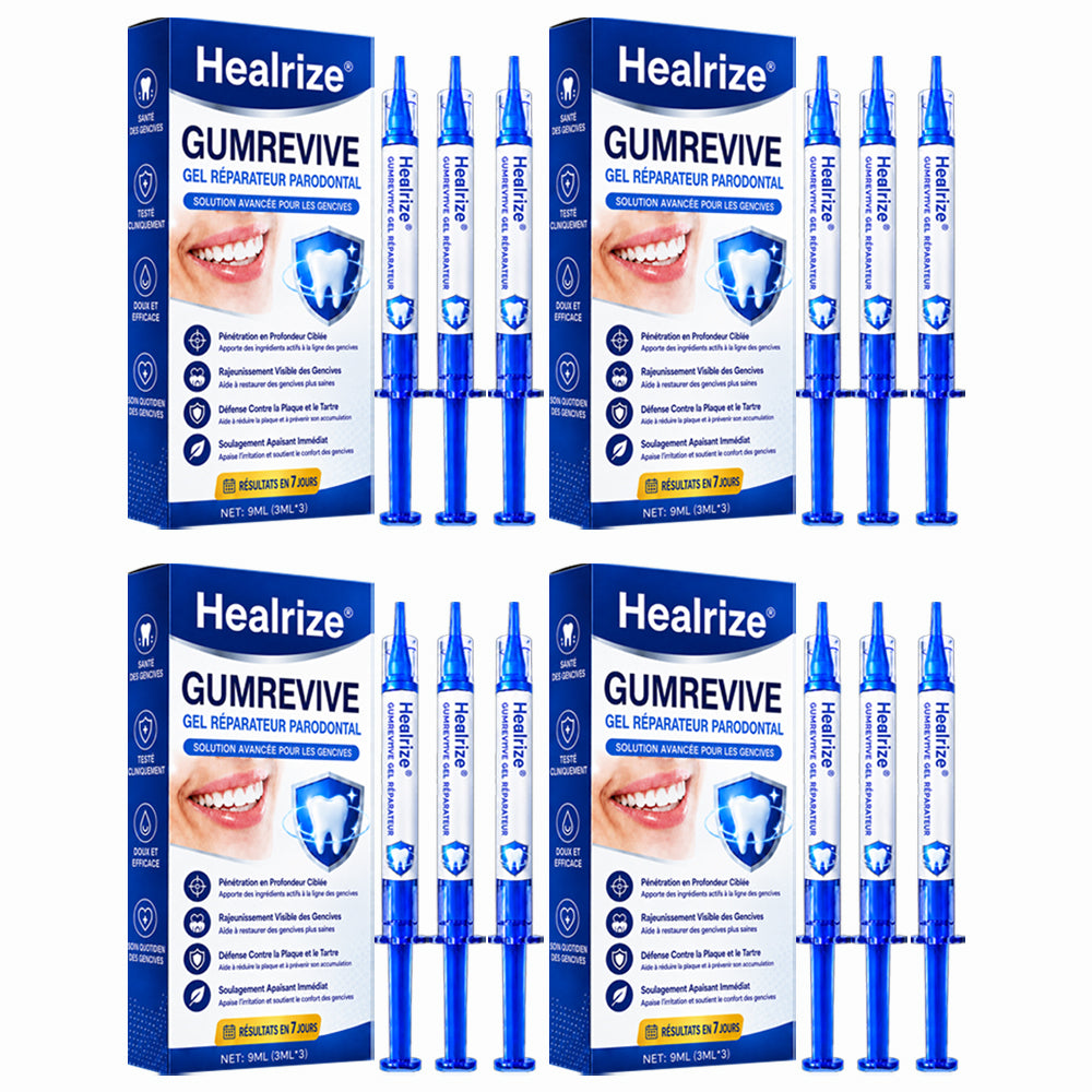 Gel Healrize® GumRevive pour la régénération des tissus parodontaux (pour les saignements et la rétraction des gencives ainsi que le déchaussement des dents)🪥🦷1