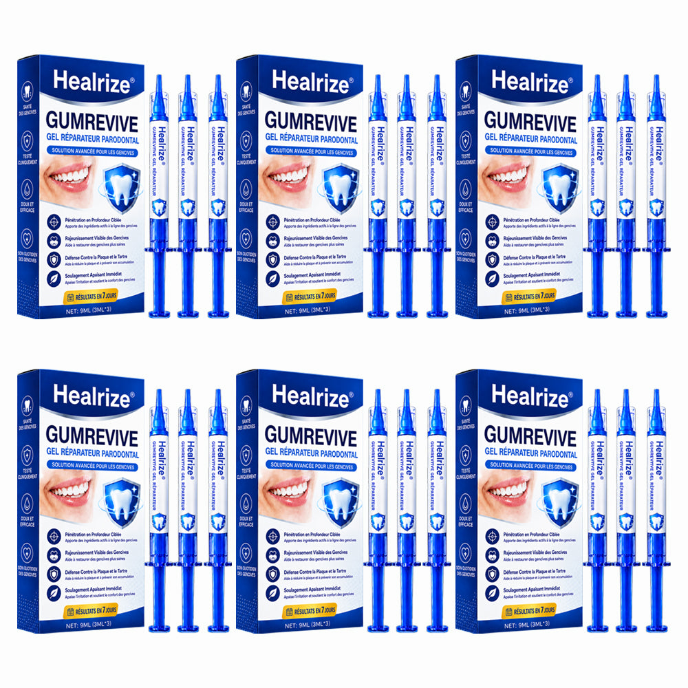 Gel Healrize® GumRevive pour la régénération des tissus parodontaux (pour les saignements et la rétraction des gencives ainsi que le déchaussement des dents)🪥🦷1