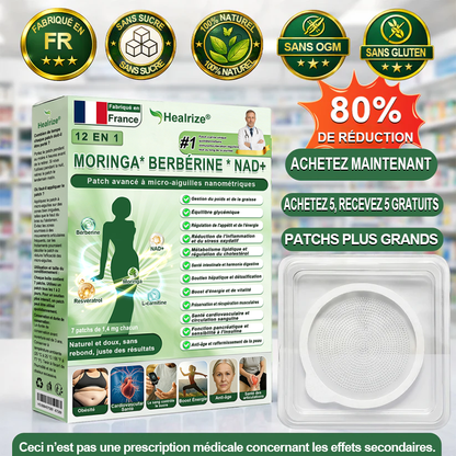 Magasin Officiel |H𝐞a𝐥r𝐢z𝐞® Moringa · BERBÉRINEX NAD+12-EN-1 Patch avancé à micro-aiguilles nano ✅(Une application quotidienne, résultats visibles en 7 jours)  Obésité, Diabète, Apnée du sommeil, Problèmes articulaires 🐣🐥